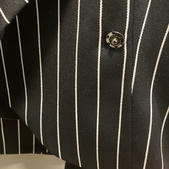 New Armani Collection black pinstripe blazer size 10 - Picture 9 of 12